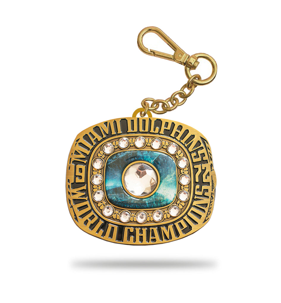 Miami Dolphins SB VII Championship Ring Keychain